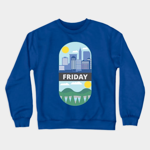 Work Then Holiday Crewneck Sweatshirt by ugisdesign